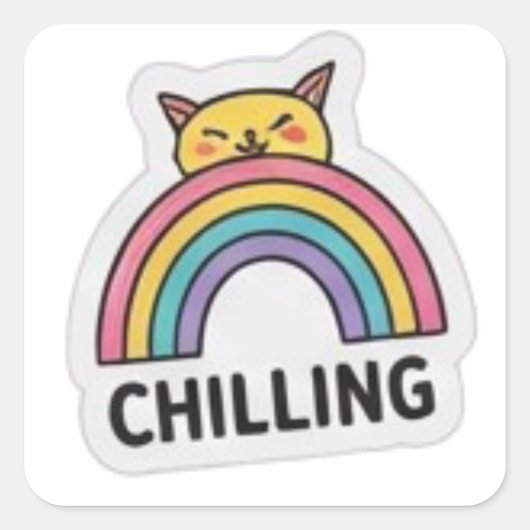 Cute Vibe Shaka Handteken Sticker Vel (Voorkant)