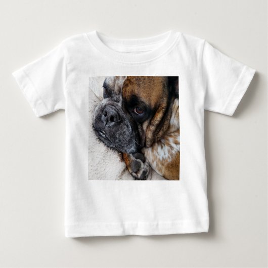 Cute Victoriaans Bulldog Photo Baby Shirt (Voorkant)