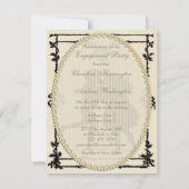 Cute Victoriaans Children Silhouettes Verloving Kaart (Achterkant)