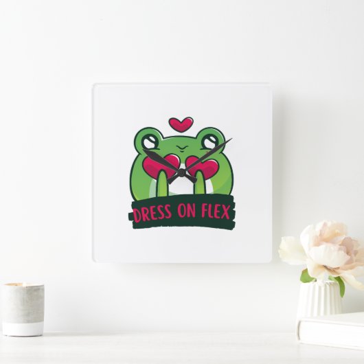 Cute Vierkante Klok (Huis)