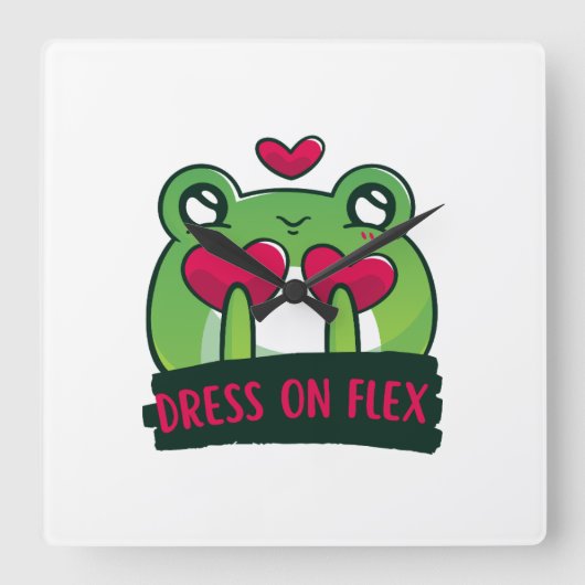 Cute Vierkante Klok (Voorkant)