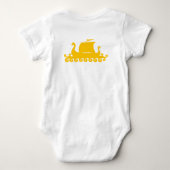 Cute Viking Ship and Viking Quottes Text Romper (Achterkant)