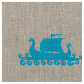 Cute Viking Ship Shape Pattern Stof (Close Up)