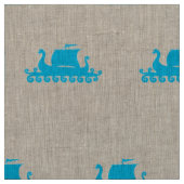 Cute Viking Ship Shape Pattern Stof (Swatch)