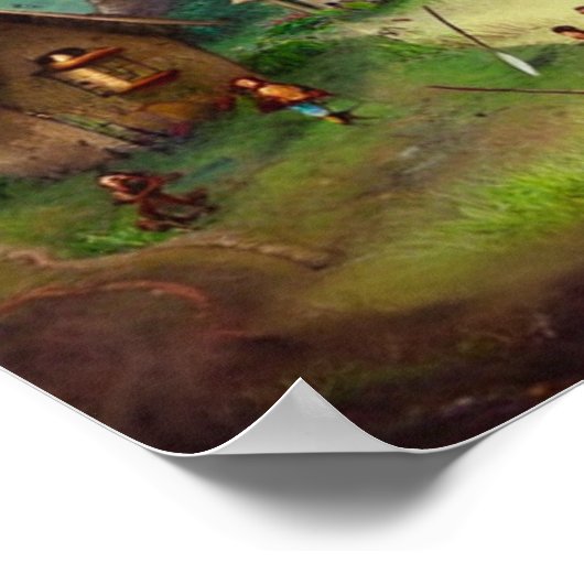 Cute Village Digital Art Poster (Hoek)