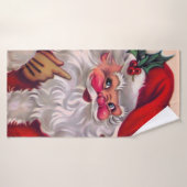 Cute vinage santa claus 2 badhanddoek (Badhanddoek)