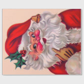Cute vinage santa claus 2 cadeaupapier (Vlak)
