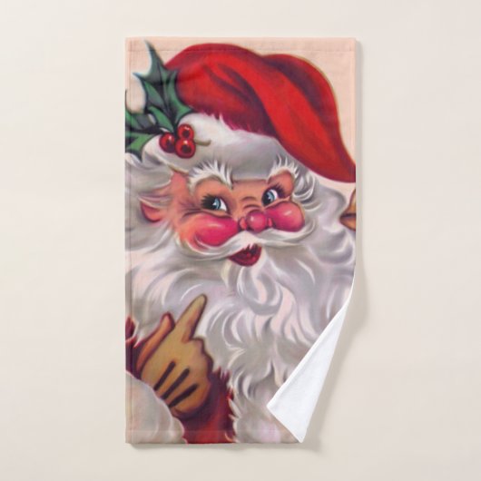 Cute vinage santa claus 2 handdoek (Handdoek)