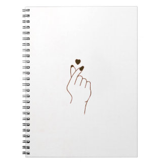 Cute vinger hartnotebook notitieboek