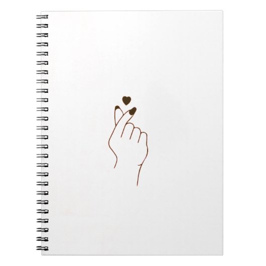 Cute vinger hartnotebook notitieboek (Voorkant)