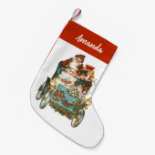 Cute Vintage-auto | Kerstkerstkerstmis Kleine Kerstsok (Voorkant (Hangend))