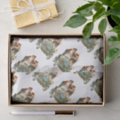 Cute Vintage-auto | Kerstkerstkerstmis Tissuepapier (Geschenk)