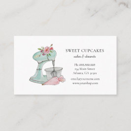 Cute vintage cake mixer bakkerij Visitekaartje