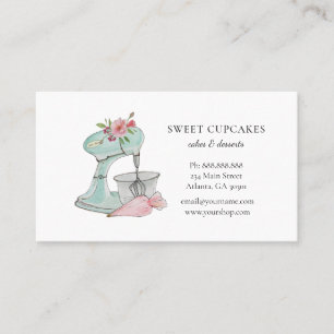 Cute vintage cake mixer bakkerij Visitekaartje