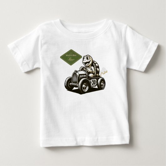 Cute vintage cartoon schildpad racer Tri-Blend shi (Voorkant)