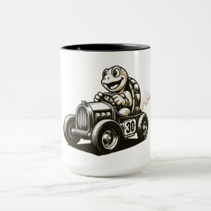 Cute vintage cartoon schildpad racer Tri-Blend shi Mok