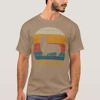 Cute Vintage Corgi Mom Sunsetdog Lover Corgis-834 T-shirt