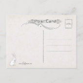 Cute Vintage Easter Bunny with Telephone Briefkaart (Achterkant)