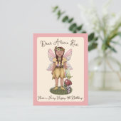 Cute Vintage Fee Viering Vierde Verjaardagsfeestje Briefkaart (Staand voorkant)