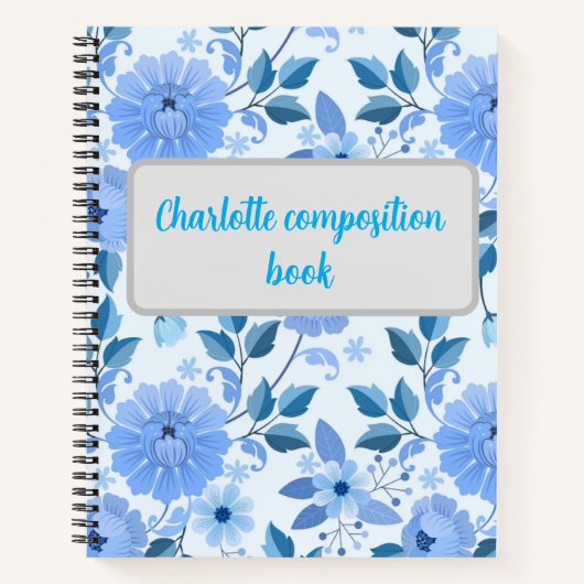 Cute vintage floral notebook notitieboek (Voorkant)