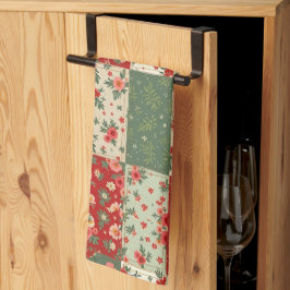 Cute Vintage Geïnspireerde Kerst Keukenhanddoek