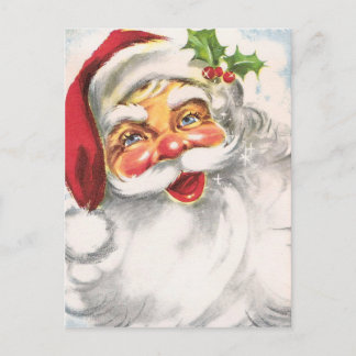Cute Vintage Jolly Old Saint Nick Santa Claus Briefkaart