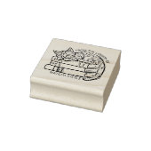 Cute Vintage Kat Bibliotheek Rubberstempel (Stempel)