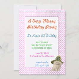 Cute Vintage Kat met Vintage Lime Verjaardagsfeest Kaart