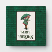 Cute Vintage-kerstcadeau Fotoplaat (Voorkant)