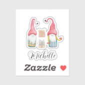 Cute Vintage-kerstcadeautjes Sticker (Vel)