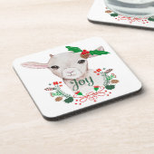 Cute Vintage-kerstgeit - Joy Bier Onderzetter (Linkerzijde)