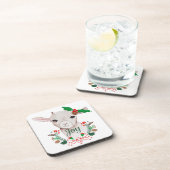 Cute Vintage-kerstgeit - Joy Bier Onderzetter (Rechterzijde)