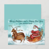 Cute Vintage-kerstkaart Bedankkaart (Voorkant / Achterkant)