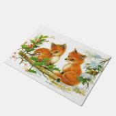 Cute Vintage-kerstmeloenen Deurmat (Schuin)