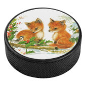Cute Vintage-kerstmeloenen Hockey Puck (3/4)