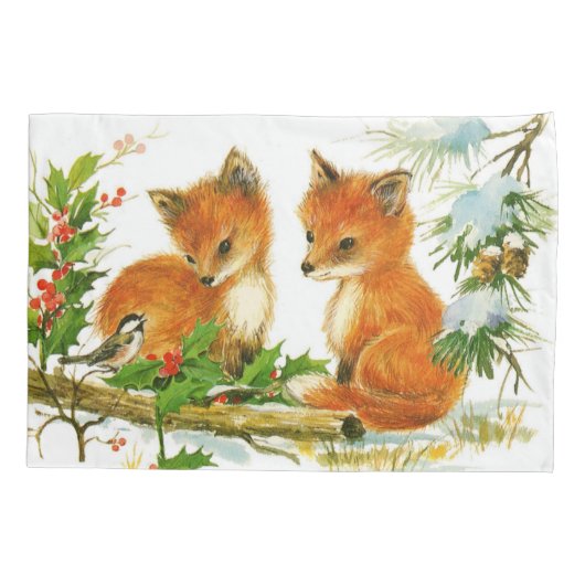 Cute Vintage-kerstmeloenen Kussensloop (Achterkant)