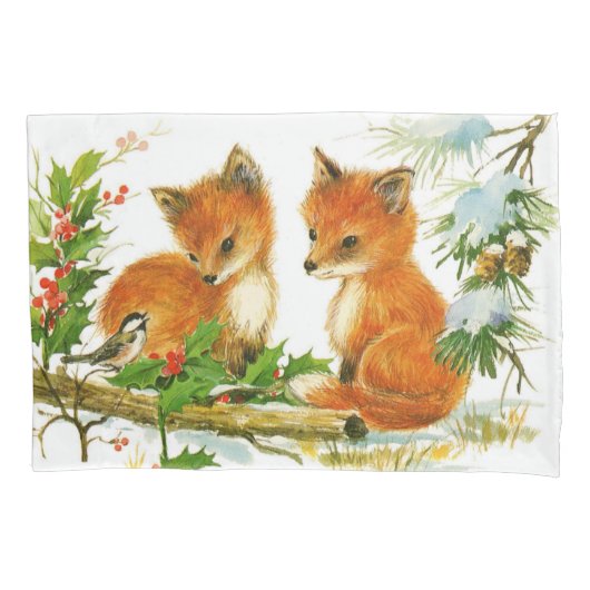 Cute Vintage-kerstmeloenen Kussensloop (Voorkant)