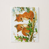 Cute Vintage-kerstmeloenen Legpuzzel (Verticaal)