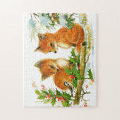 Cute Vintage-kerstmeloenen Legpuzzel (Verticaal)