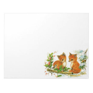 Cute Vintage-kerstmeloenen Notitieblok