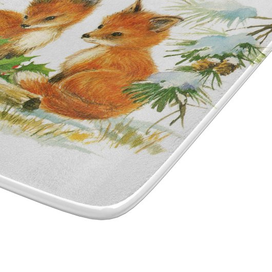 Cute Vintage-kerstmeloenen Snijplank (Hoek)