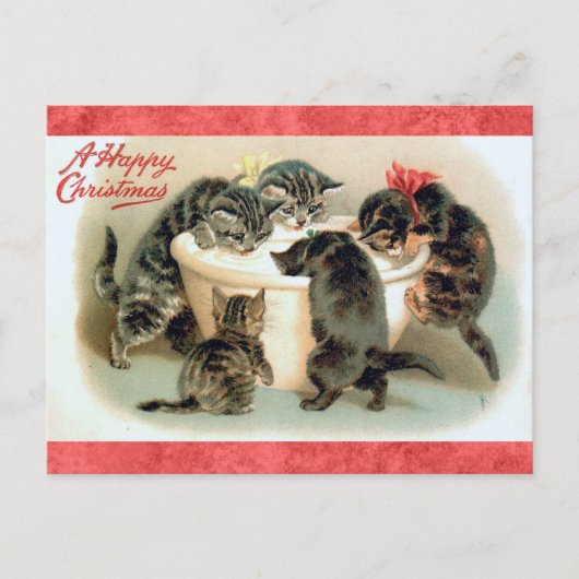 Cute Vintage-kerstmis Briefkaart (Voorkant)