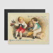 Cute Vintage Kerstmis Kinderen (Voorkant / Achterkant)