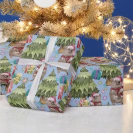 Cute Vintage Kerstquokka Cadeaupapier