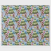 Cute Vintage Kerstquokka Cadeaupapier (Vlak)