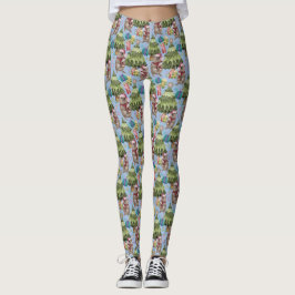 Cute Vintage Kerstquokka Leggings