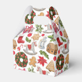 Cute Vintage Kerstthema Bedankdoosjes (Voorkant Zijde)