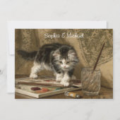Cute Vintage Kitten Art, Names & Message (Voorkant)