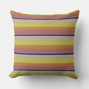 Cute vintage kleuren strepen kussen