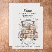 Cute Vintage Koffer Auto Studentenkoffer Feest